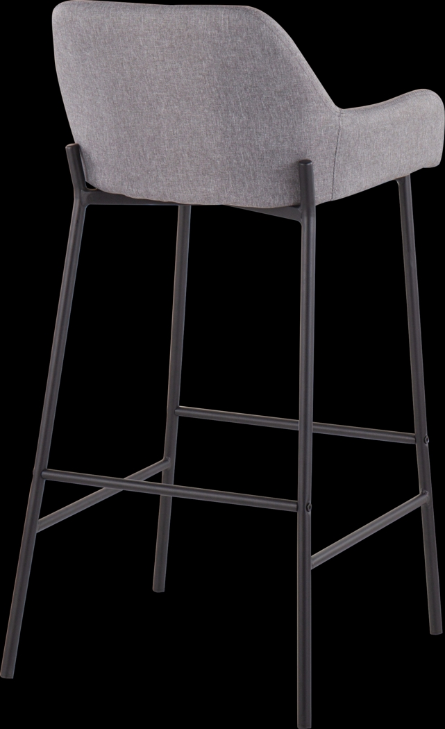 Rimcrest II Gray Fabric Barstool Set of 2 - Thumbnail - Image 4