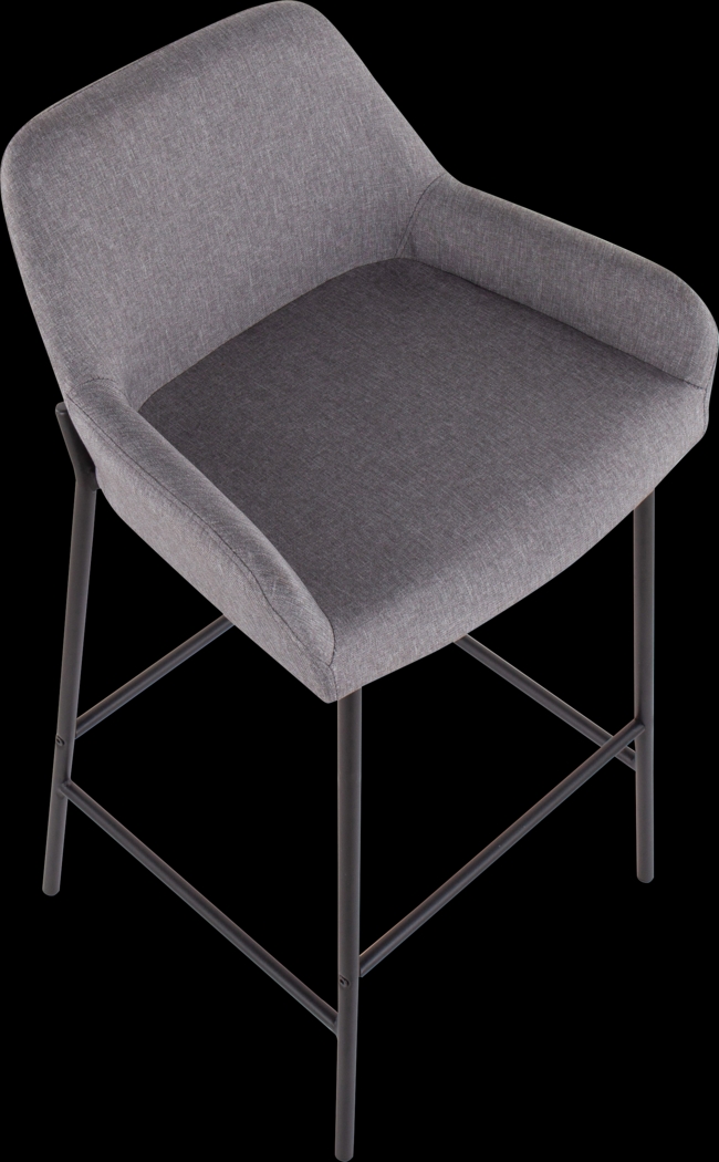 Rimcrest II Gray Fabric Barstool Set of 2 - Thumbnail - Image 7