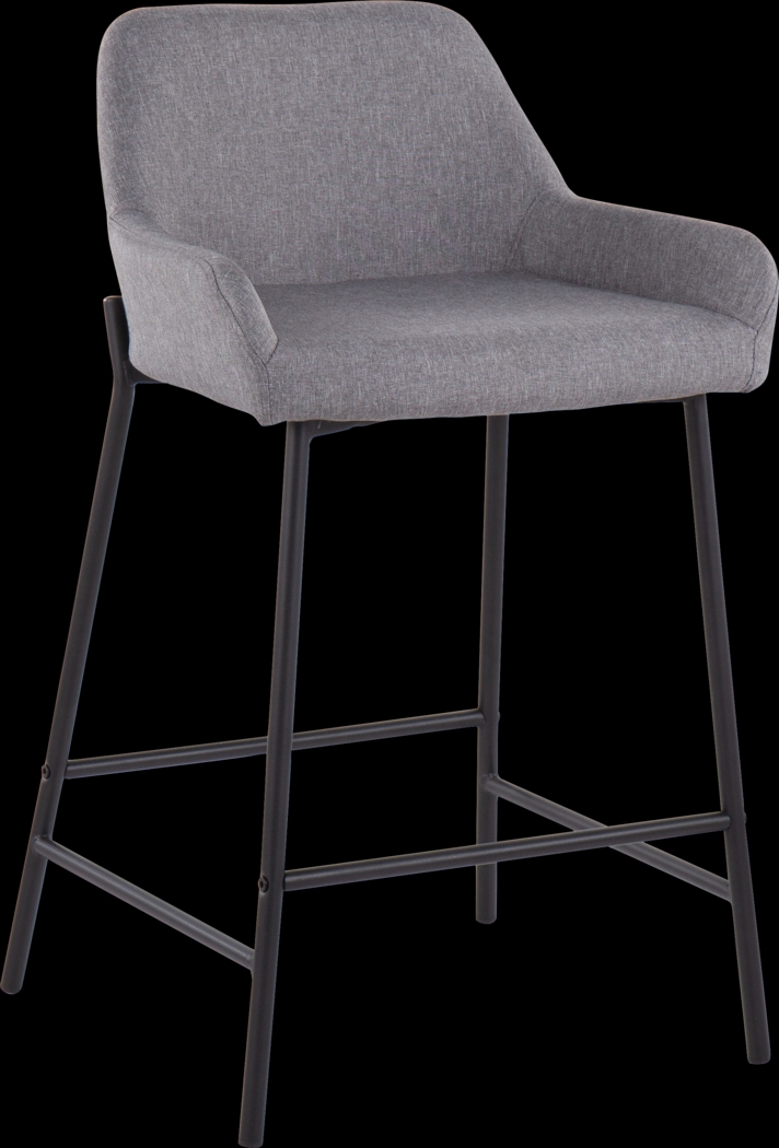 Rimcrest II Gray Fabric Counter Height Stool Set of 2 - Thumbnail - Image 2