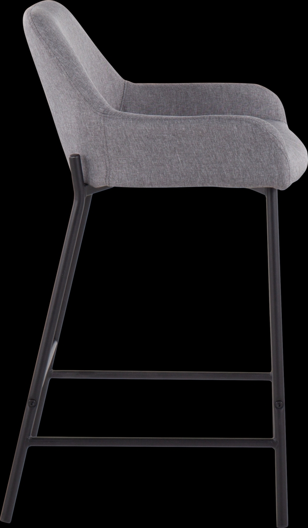 Rimcrest II Gray Fabric Counter Height Stool Set of 2 - Thumbnail - Image 3