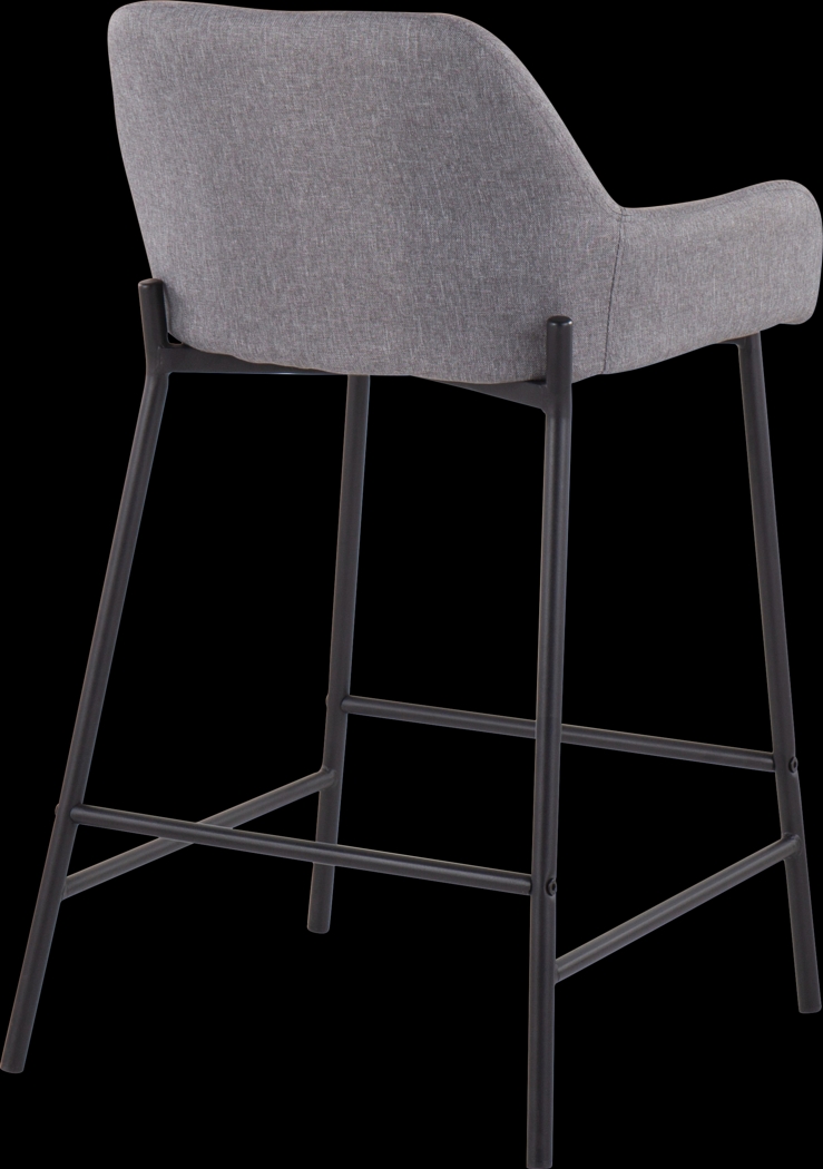 Rimcrest II Gray Fabric Counter Height Stool Set of 2 - Thumbnail - Image 4