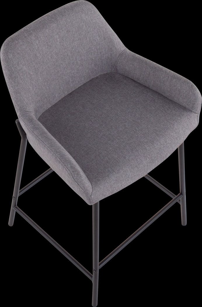 Rimcrest II Gray Fabric Counter Height Stool Set of 2 - Thumbnail - Image 7