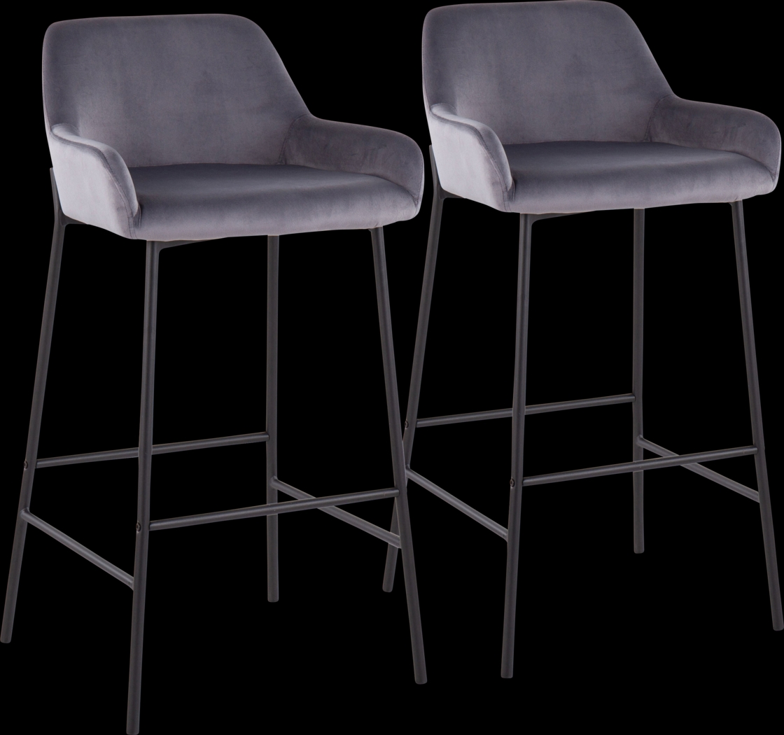 Rimcrest II Silver Barstool Set of 2 - Thumbnail - Image 1
