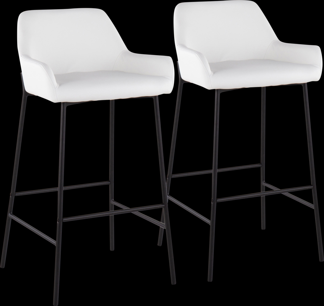 Rimcrest II White Barstool Set of 2 - Thumbnail - Image 1