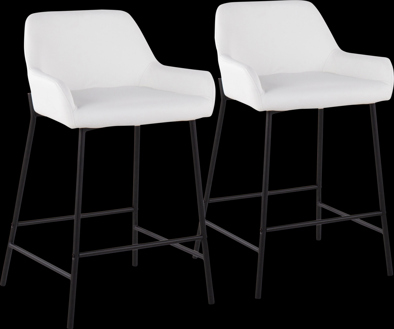 Rimcrest II White Counter Height Stool Set of 2 - Thumbnail - Image 1