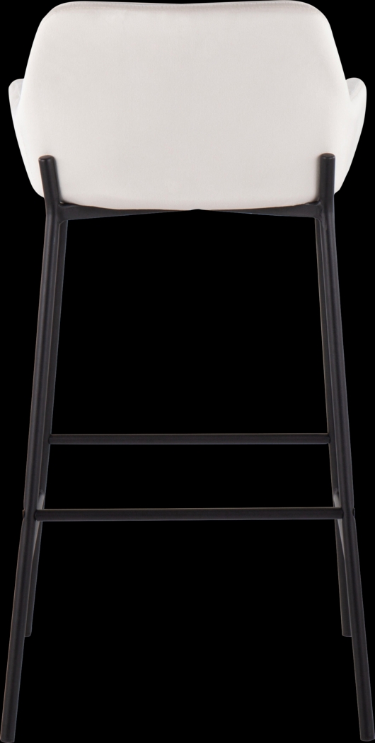Rimcrest II White Velvet Barstool Set of 2 - Thumbnail - Image 5
