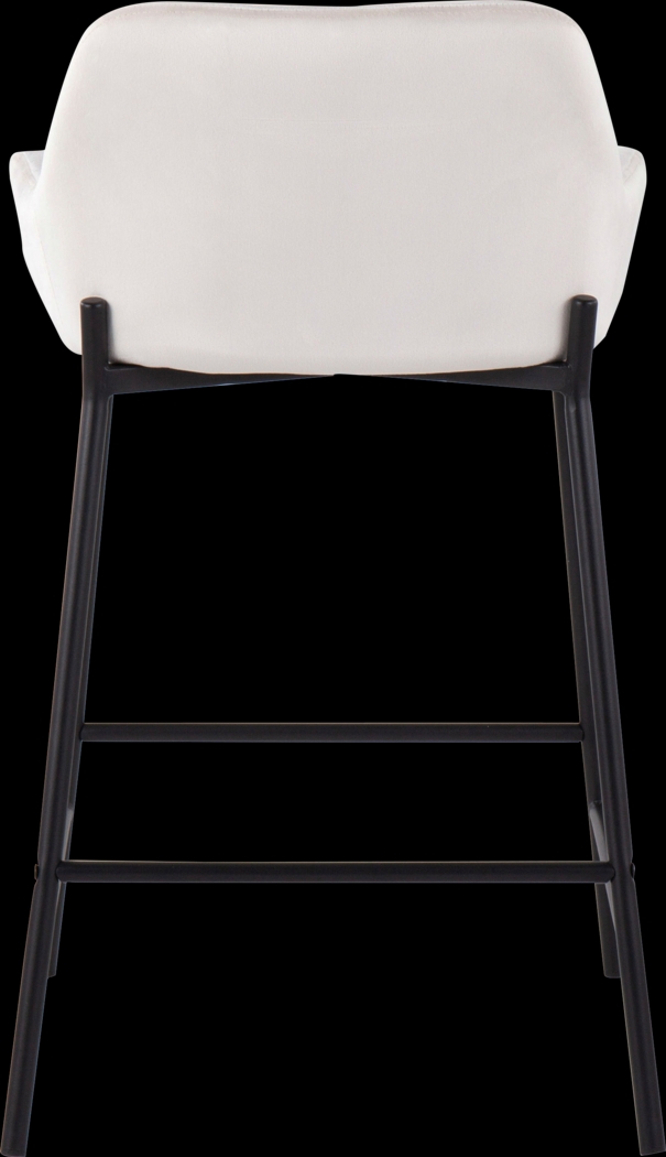 Rimcrest II White Velvet Counter Stool Set of 2 - Thumbnail - Image 5