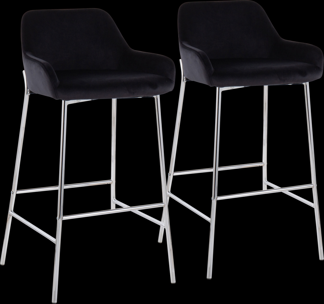 Rimcrest III Black Barstool Set of 2 - Thumbnail - Image 1