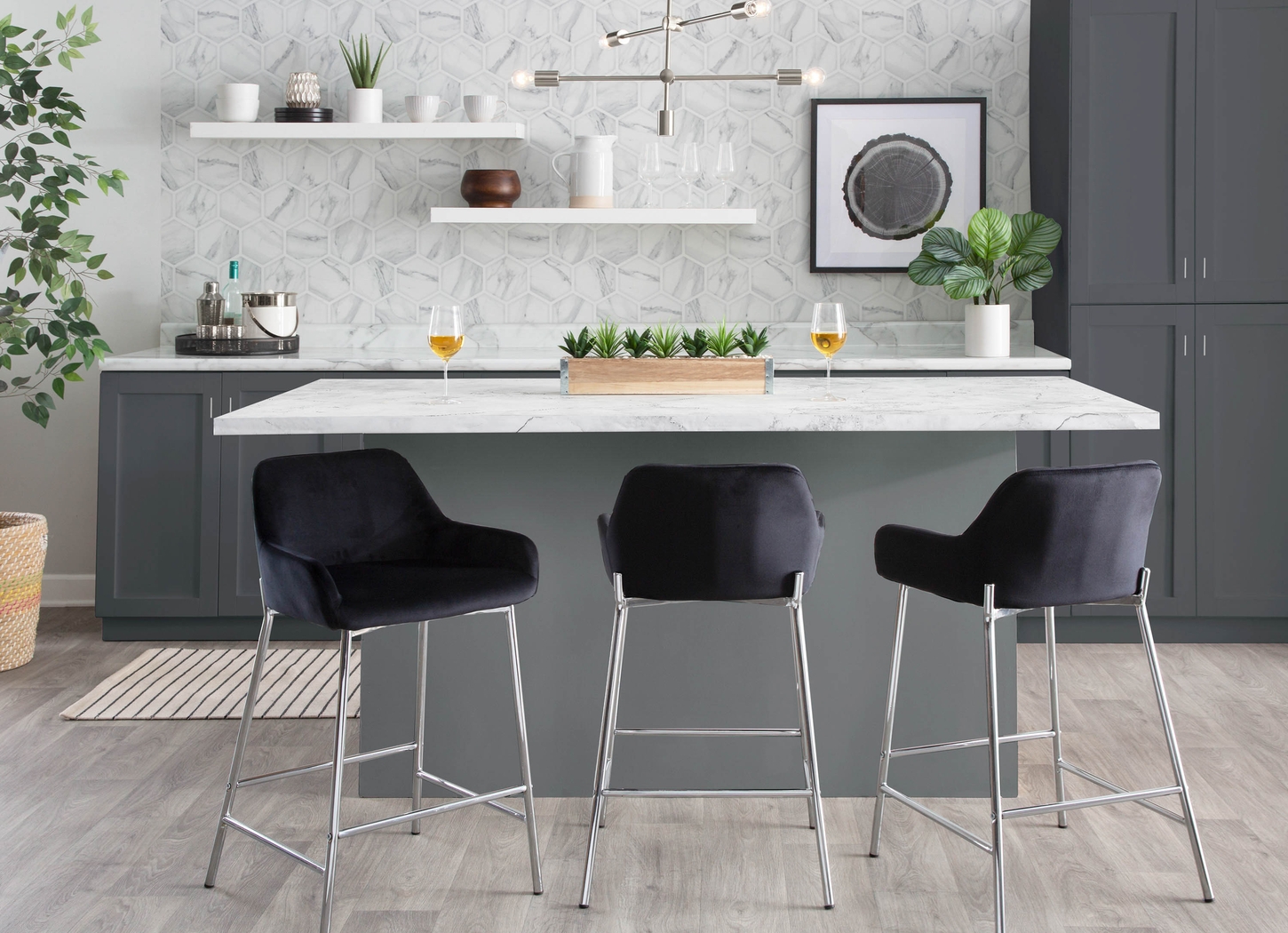 Rimcrest III Black Counter Height Stool Set of 2 - Thumbnail - Image 8