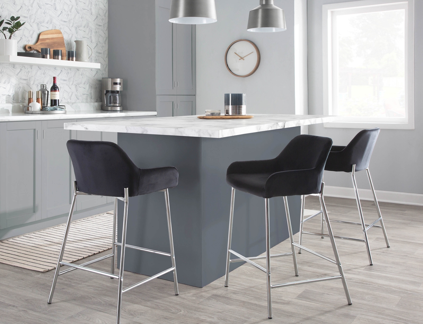 Rimcrest III Black Counter Height Stool Set of 2 - Thumbnail - Image 9