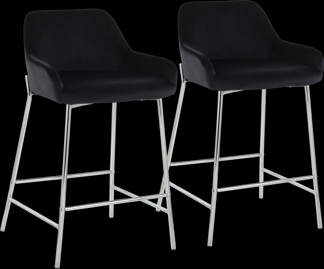 Rimcrest III Black Counter Height Stool Set of 2 - Thumbnail - Image 1