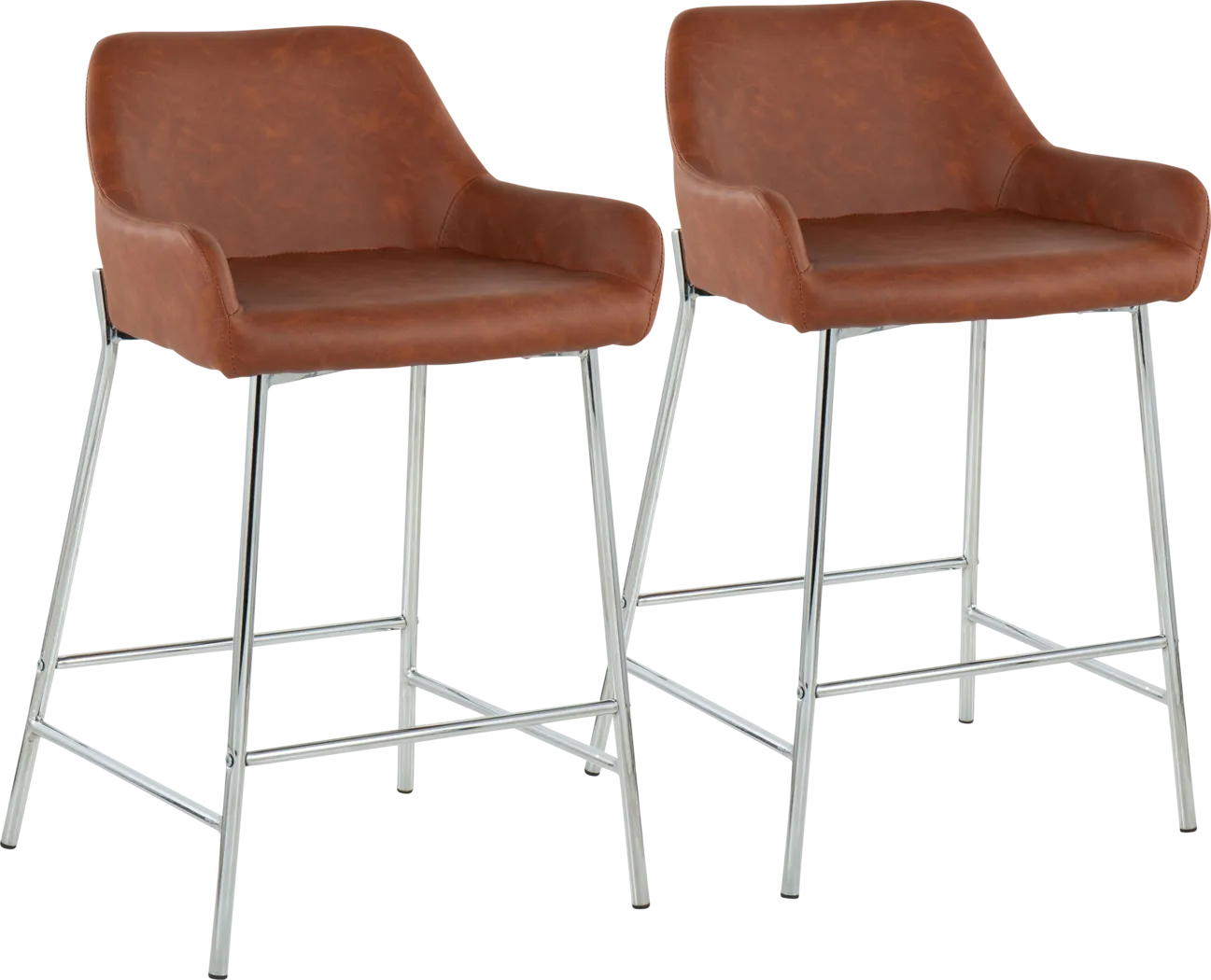 Rimcrest III Camel Counter Height Stool Set of 2 - Thumbnail - Image 1