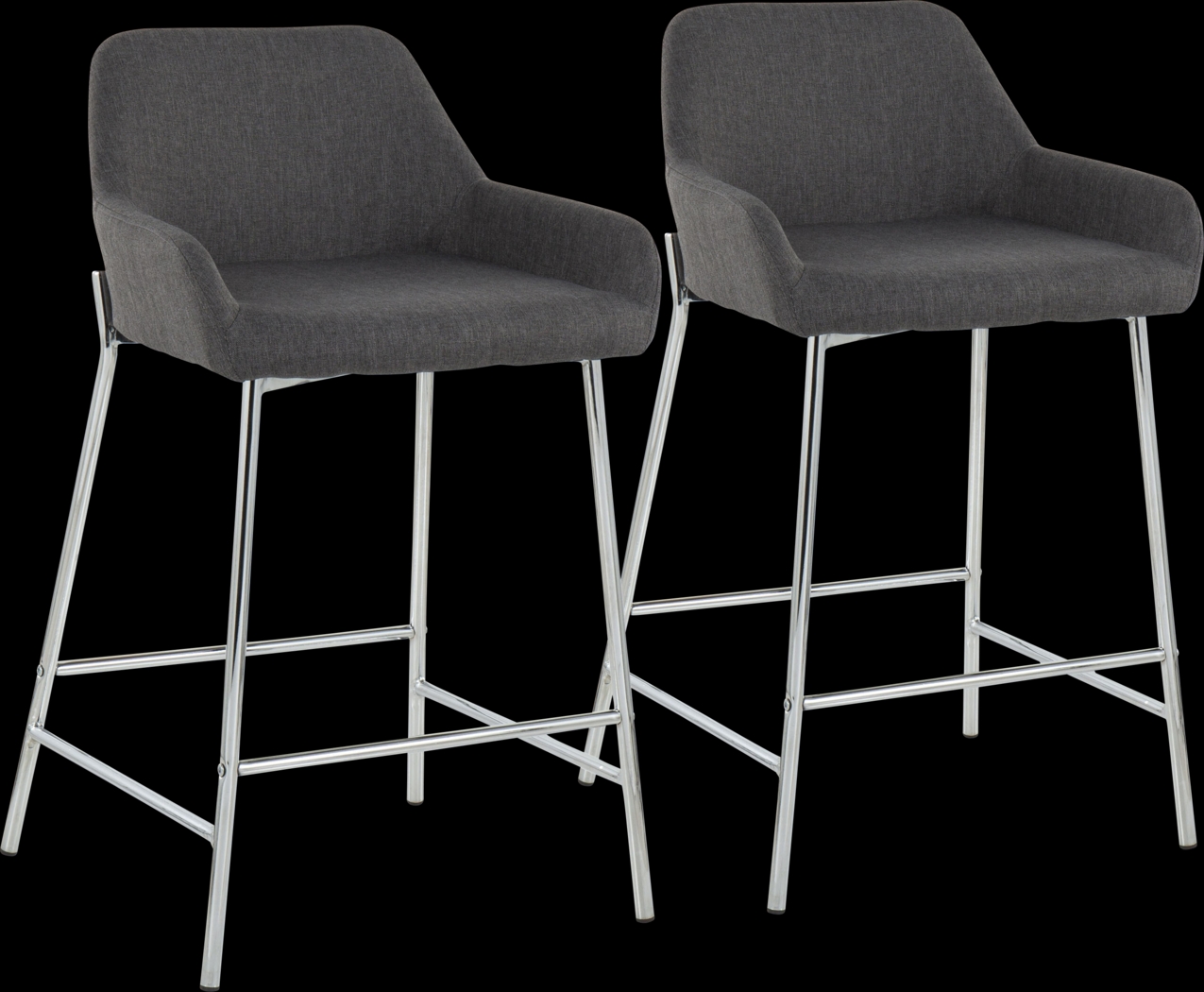 Rimcrest III Charcoal Counter Height Stool Set of 2 - Thumbnail - Image 1