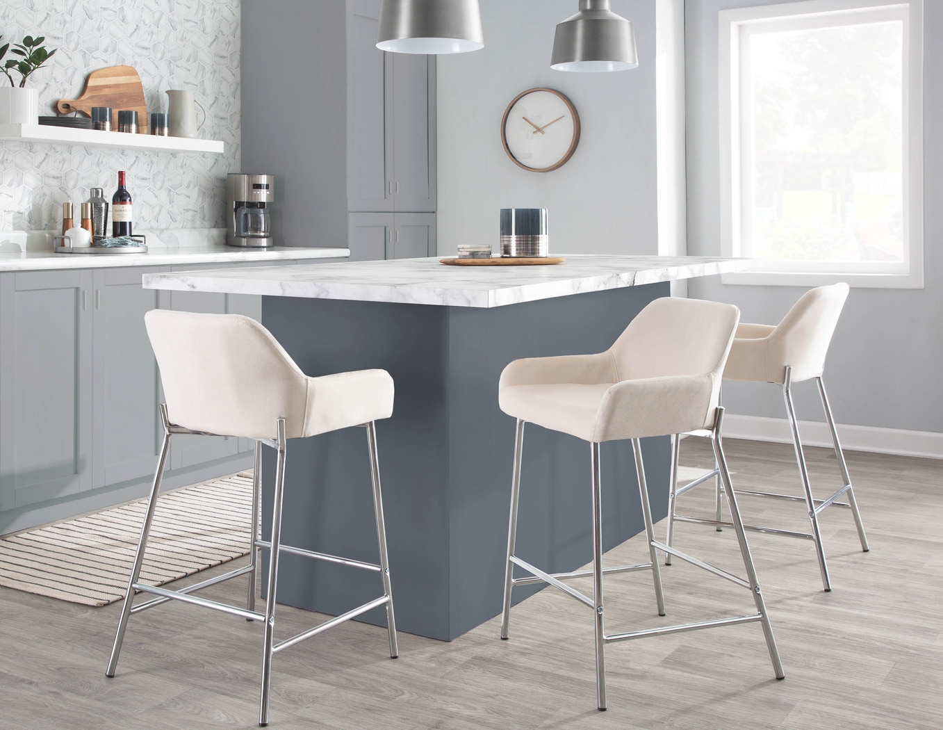 Rimcrest III Cream Counter Height Stool Set of 2 - Thumbnail - Image 9