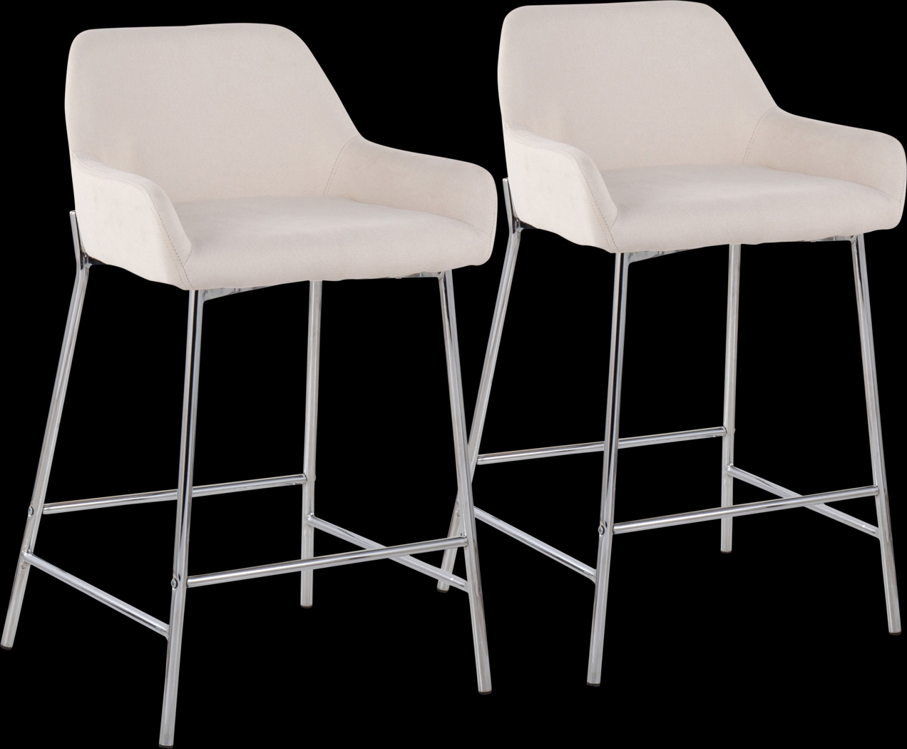 Rimcrest III Cream Counter Height Stool Set of 2 - Thumbnail - Image 1