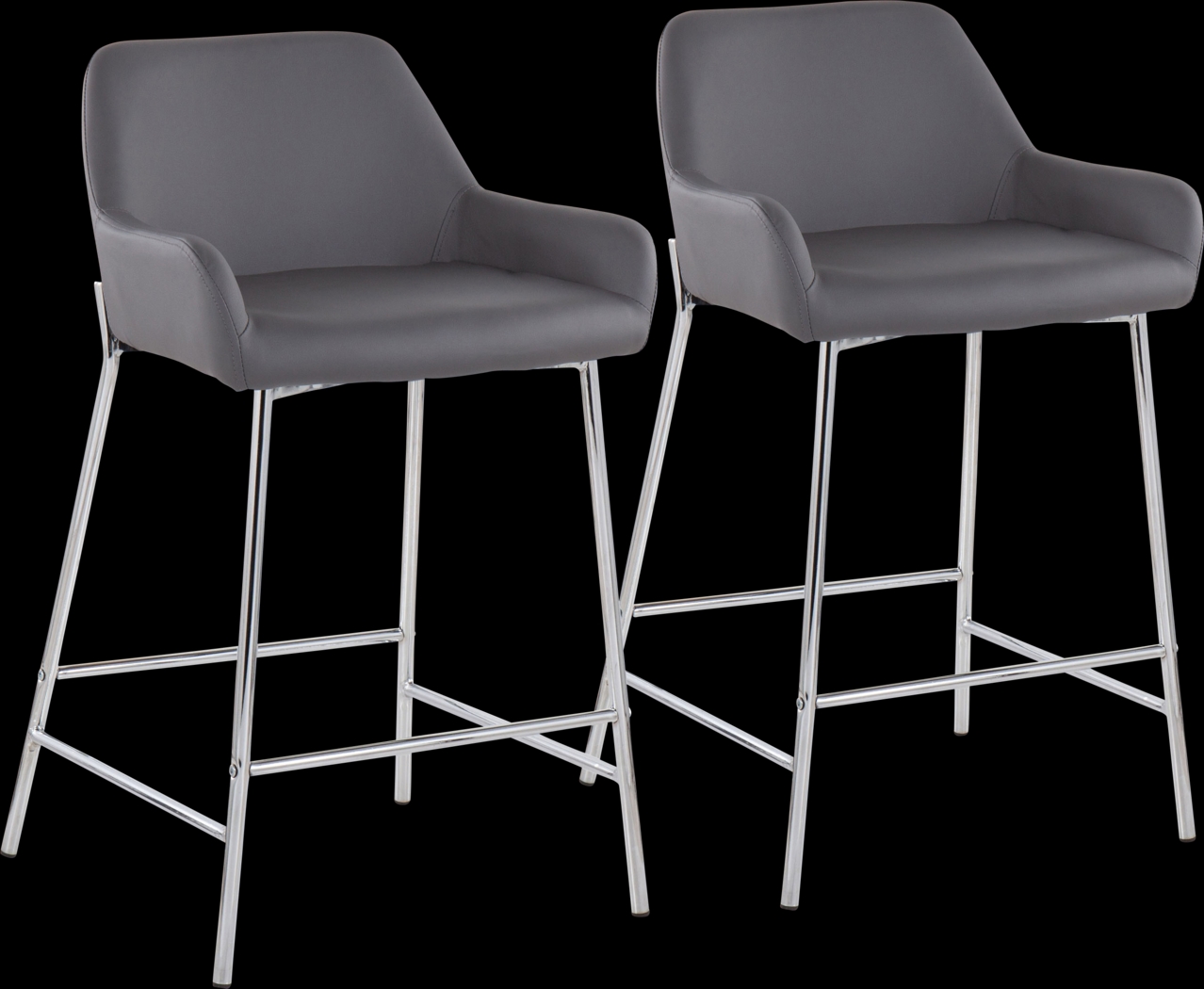 Rimcrest III Gray Counter Height Stool Set of 2 - Thumbnail - Image 1