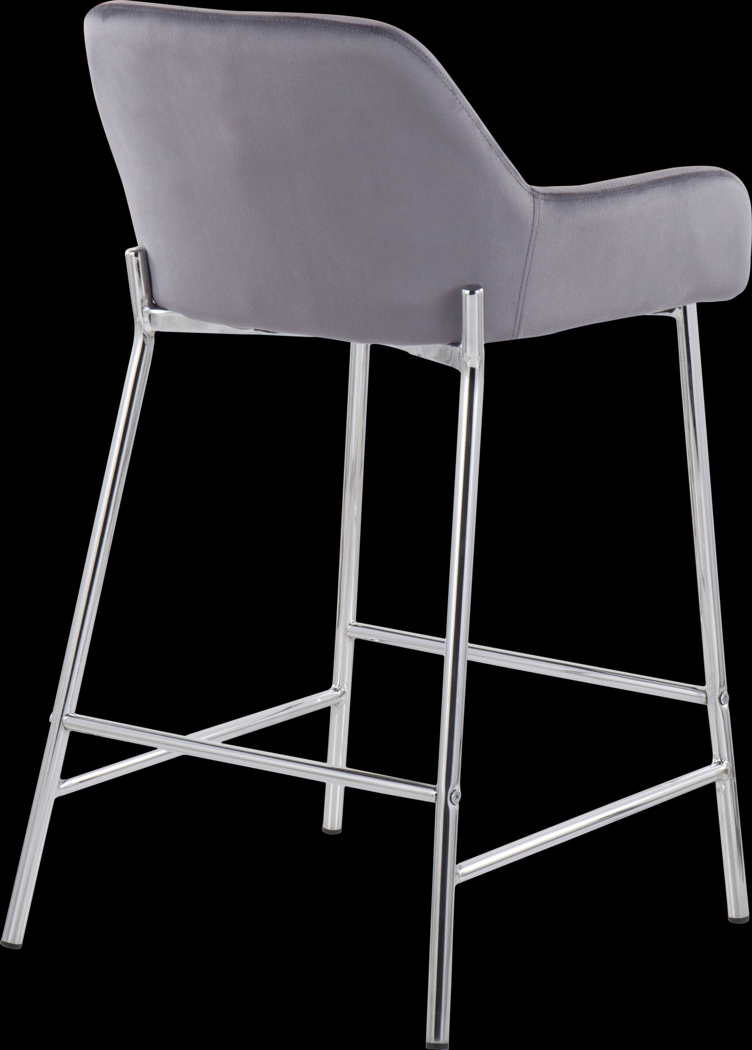 Rimcrest III Silver Counter Height Stool Set of 2 - Thumbnail - Image 4