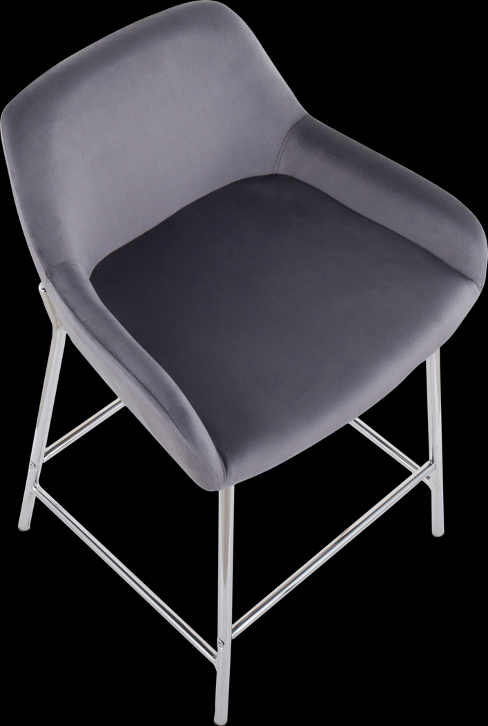 Rimcrest III Silver Counter Height Stool Set of 2 - Thumbnail - Image 7