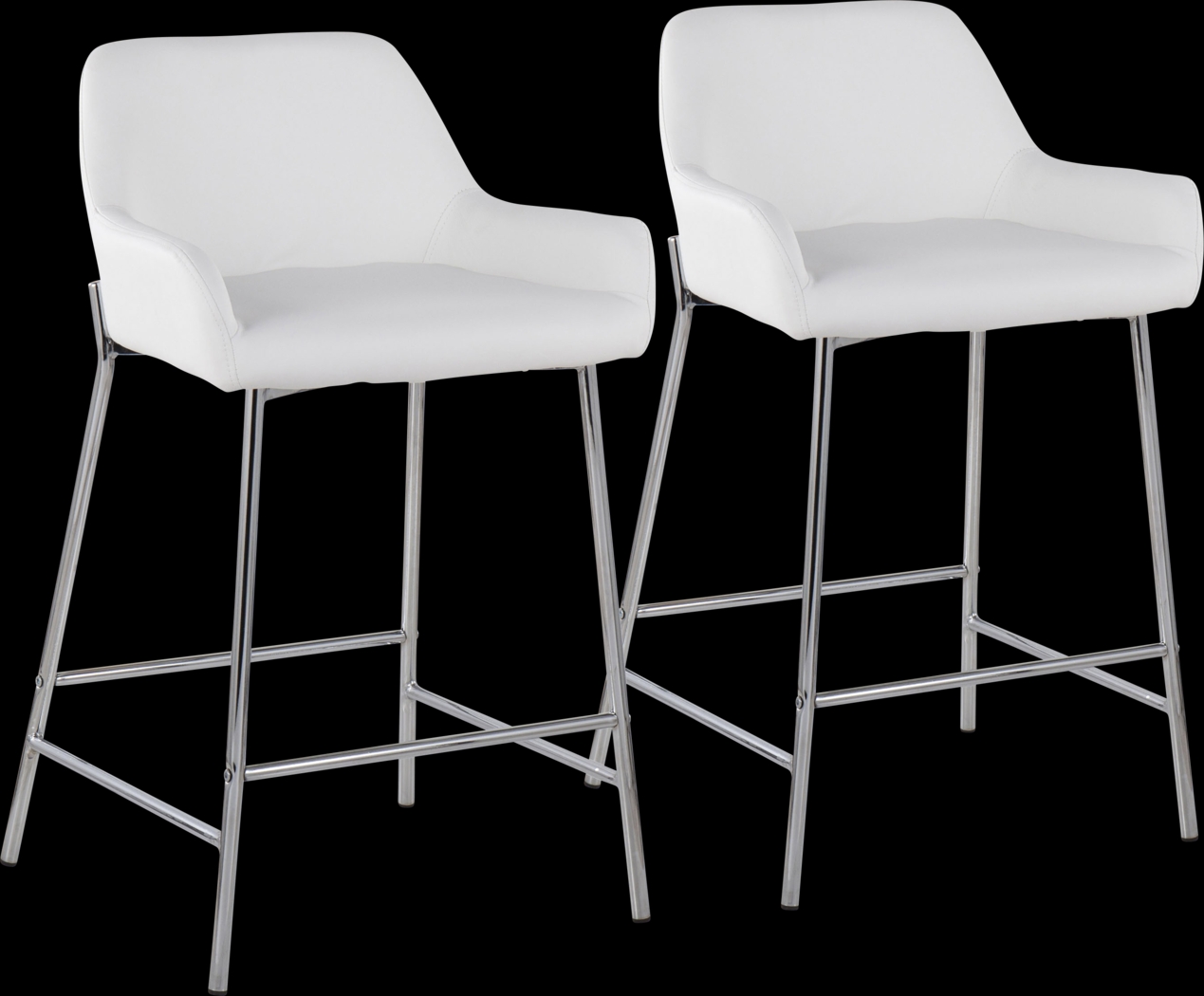 Rimcrest III White Counter Height Stool Set of 2 - Thumbnail - Image 1
