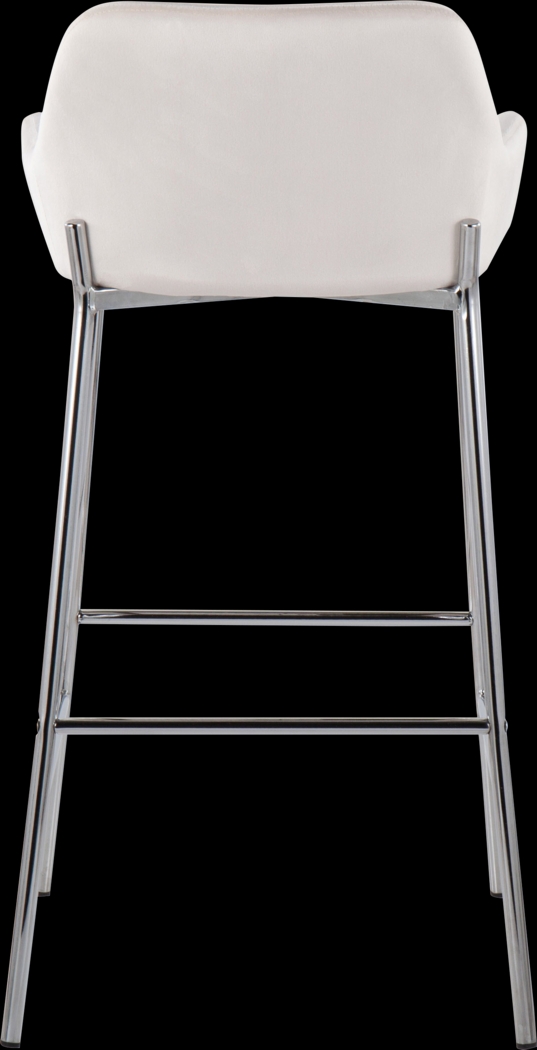 Rimcrest III White Velvet Barstool Set of 2 - Thumbnail - Image 5