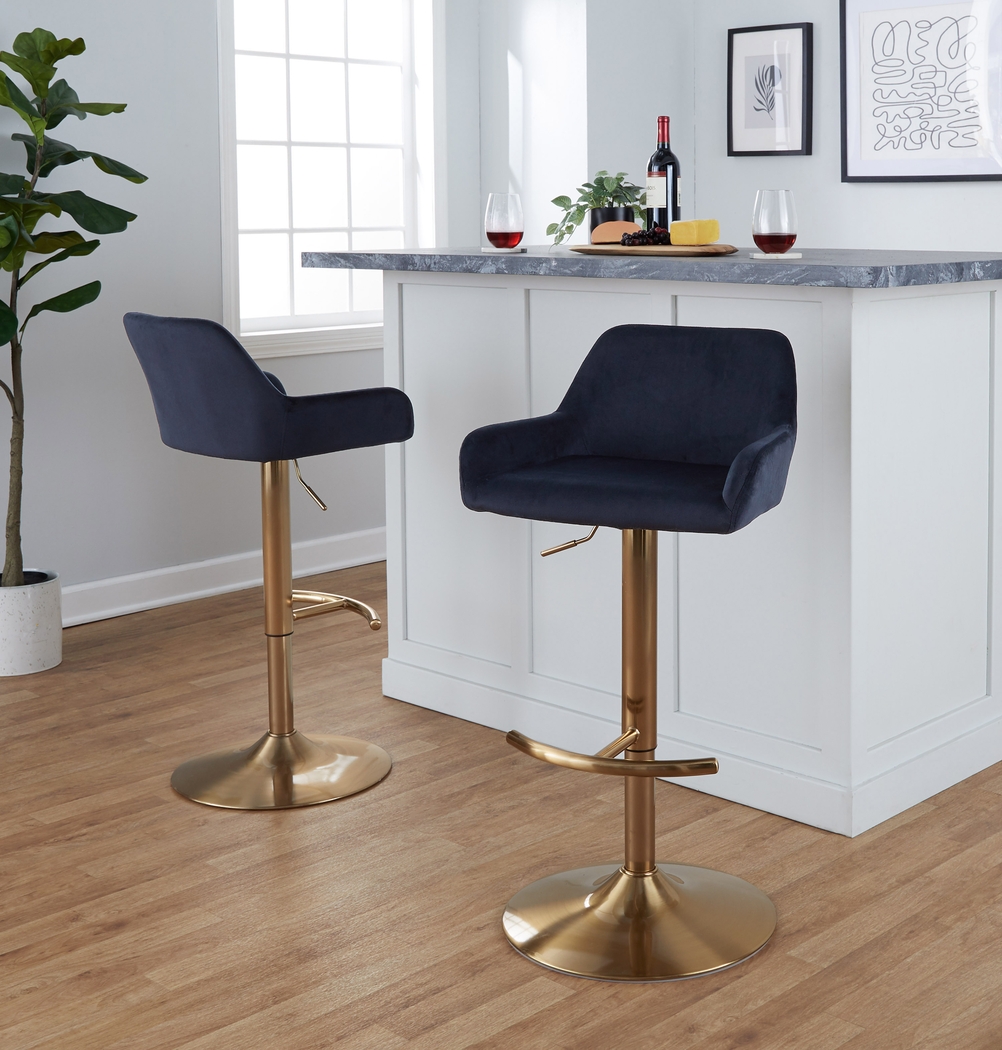 Rimcrest IV Black Adjustable Swivel Barstool, Set of 2 - Thumbnail - Image 3