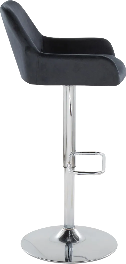 Rimcrest IX Black Adjustable Swivel Barstool, Set of 2 - Thumbnail - Image 7