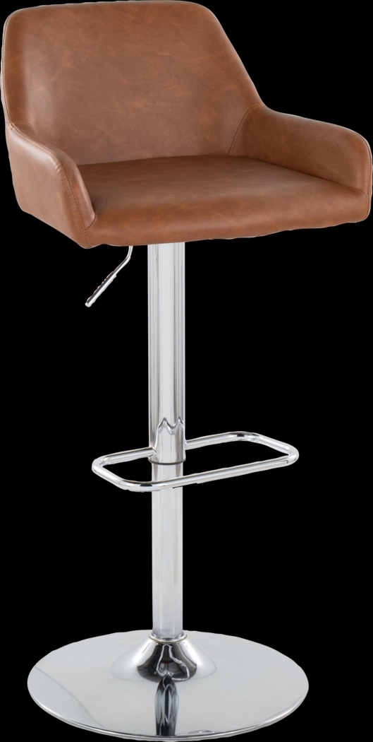 Rimcrest IX Camel Adjustable Swivel Barstool, Set of 2 - Thumbnail - Image 6