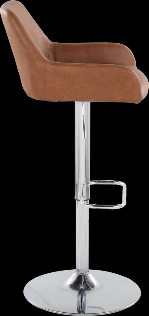 Rimcrest IX Camel Adjustable Swivel Barstool, Set of 2 - Thumbnail - Image 7