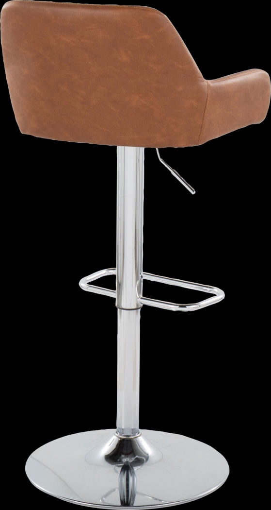 Rimcrest IX Camel Adjustable Swivel Barstool, Set of 2 - Thumbnail - Image 8