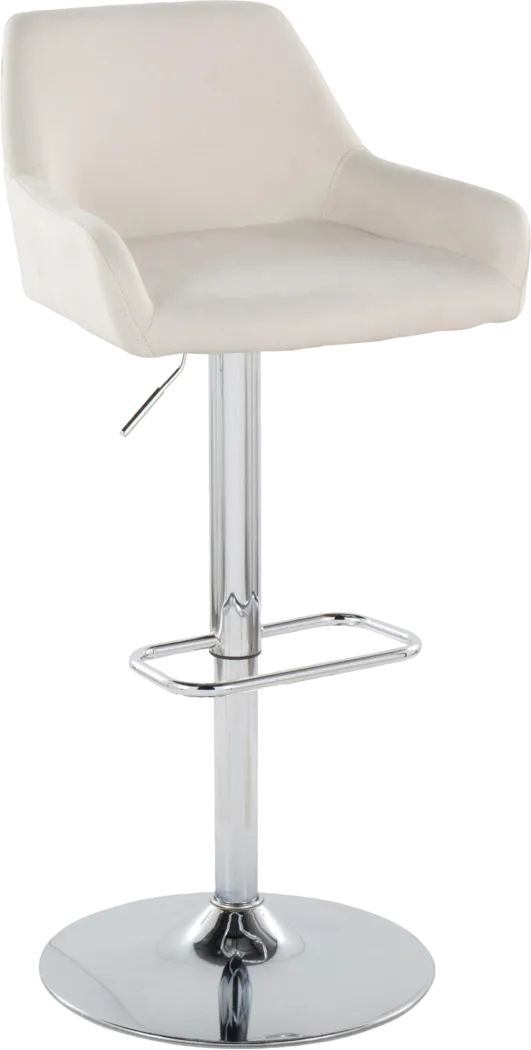 Rimcrest IX Cream Adjustable Swivel Barstool, Set of 2 - Thumbnail - Image 6