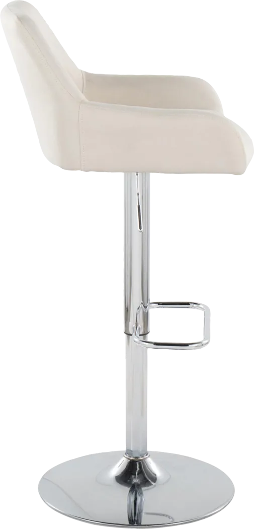 Rimcrest IX Cream Adjustable Swivel Barstool, Set of 2 - Thumbnail - Image 7