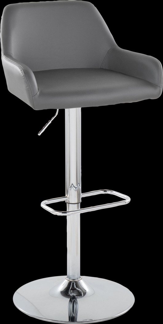 Rimcrest IX Gray Adjustable Swivel Barstool, Set of 2 - Thumbnail - Image 6