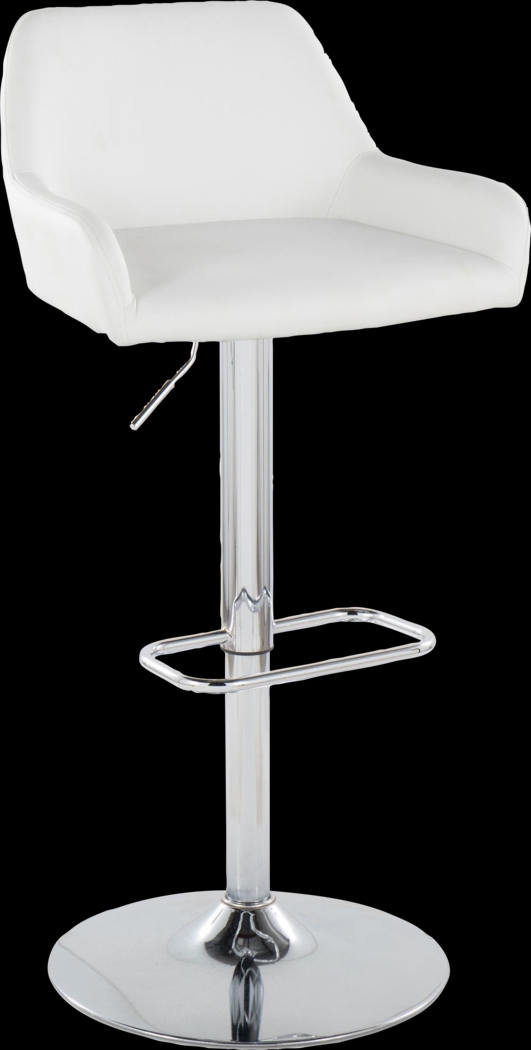 Rimcrest IX White Adjustable Swivel Barstool, Set of 2 - Thumbnail - Image 6