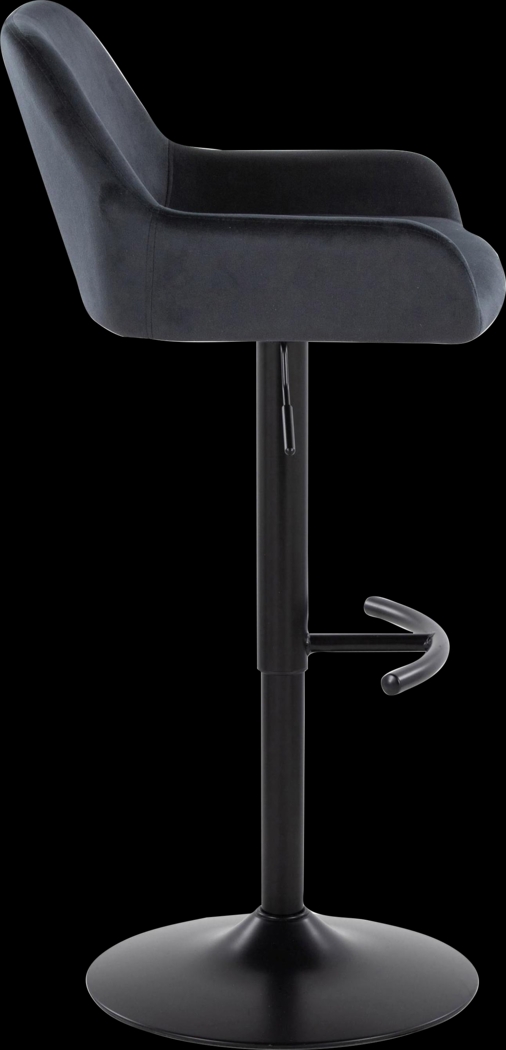 Rimcrest V Black Adjustable Swivel Barstool, Set of 2 - Thumbnail - Image 10