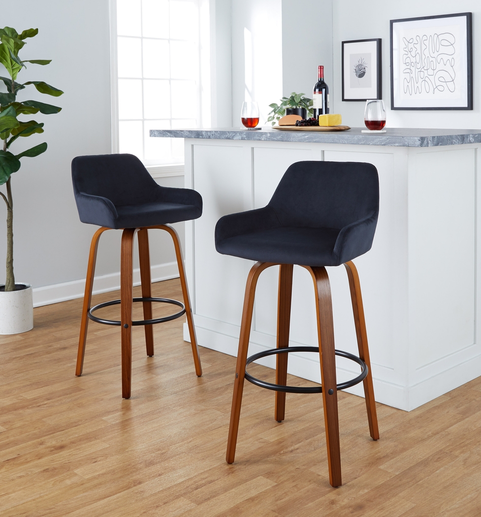Rimcrest VI Black Swivel Barstool, Set of 2 - Thumbnail - Image 2