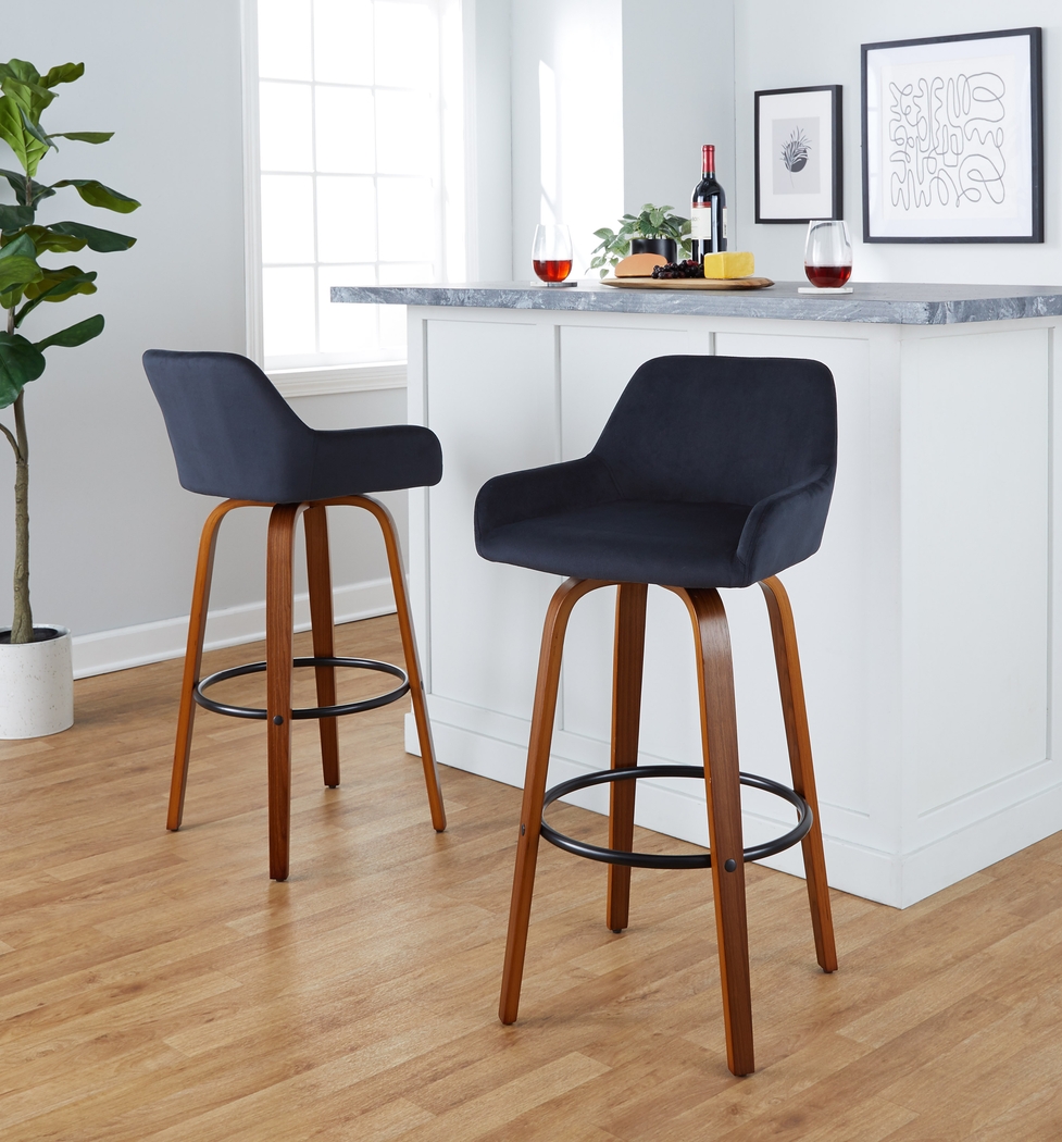 Rimcrest VI Black Swivel Barstool, Set of 2 - Thumbnail - Image 3