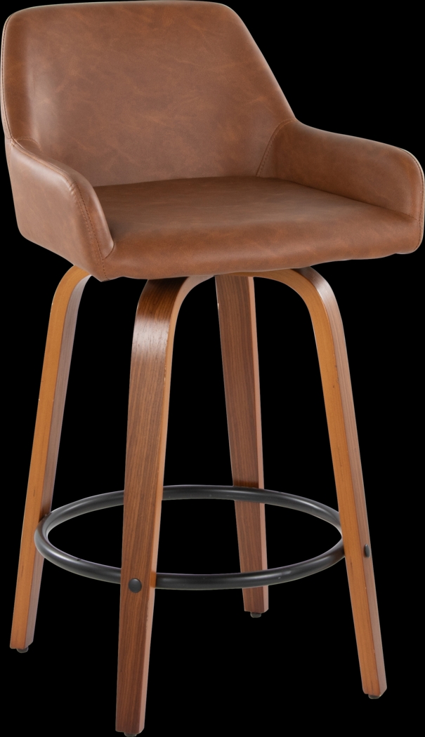 Rimcrest VI Camel Swivel Counter Height Stool, Set of 2 - Thumbnail - Image 6