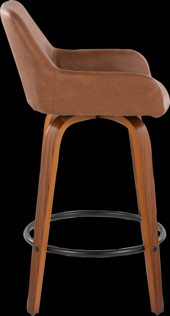Rimcrest VI Camel Swivel Counter Height Stool, Set of 2 - Thumbnail - Image 7