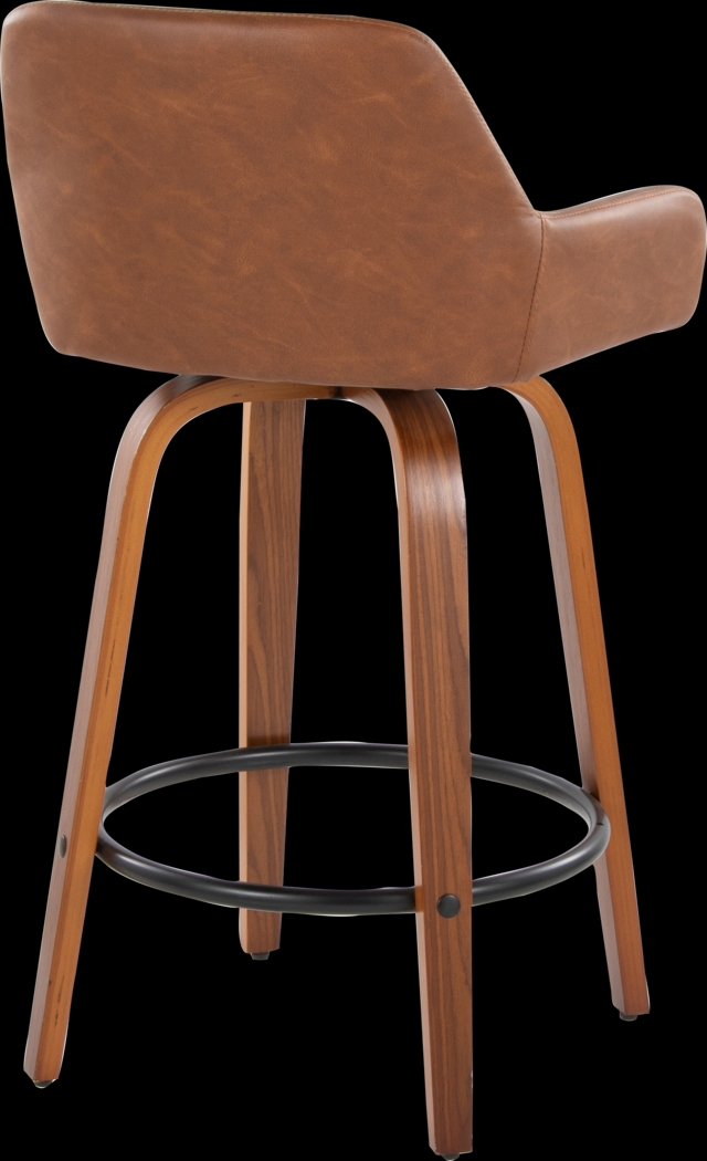 Rimcrest VI Camel Swivel Counter Height Stool, Set of 2 - Thumbnail - Image 8