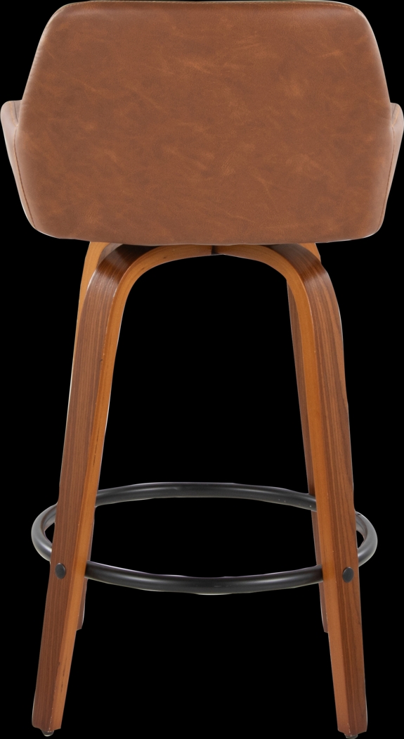 Rimcrest VI Camel Swivel Counter Height Stool, Set of 2 - Thumbnail - Image 9