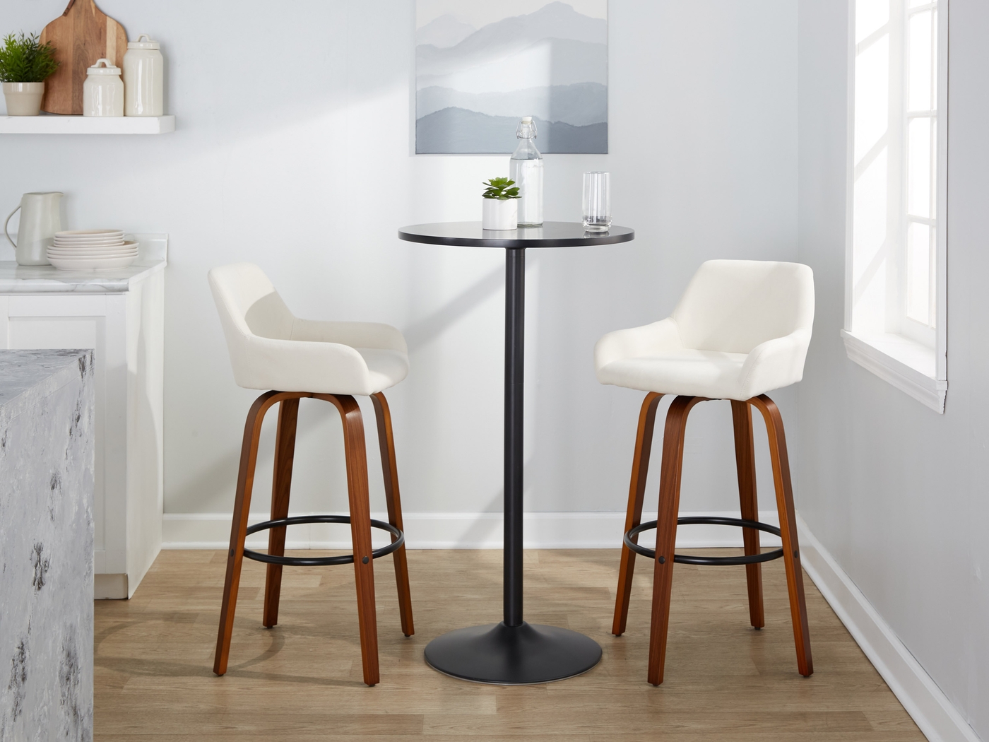 Rimcrest VI Cream Swivel Barstool, Set of 2 - Thumbnail - Image 5