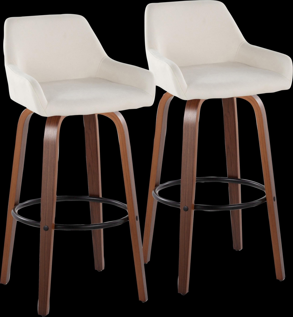 Rimcrest VI Cream Swivel Barstool, Set of 2 - Thumbnail - Image 1