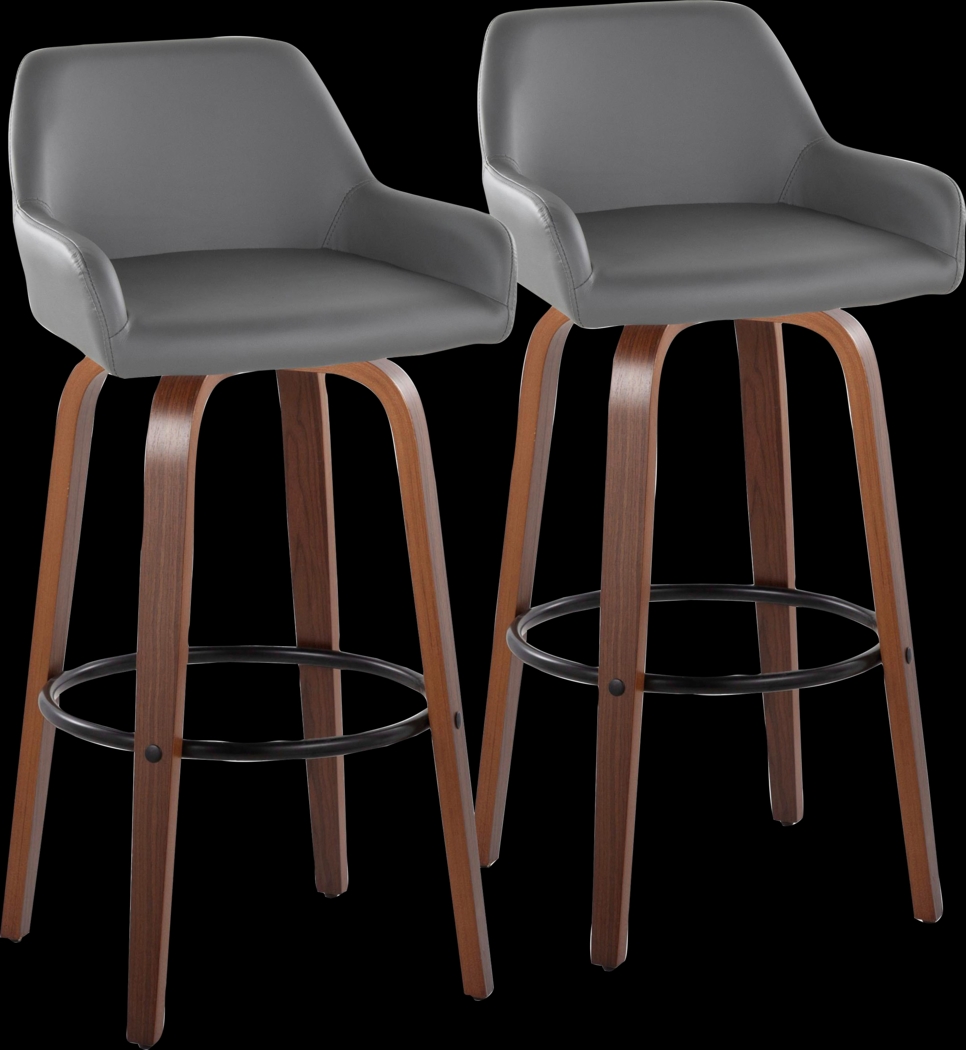Rimcrest VI Gray Swivel Barstool, Set of 2 - Thumbnail - Image 1