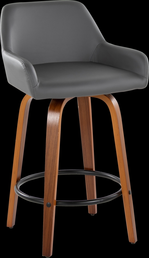 Rimcrest VI Gray Swivel Counter Height Stool, Set of 2 - Thumbnail - Image 6