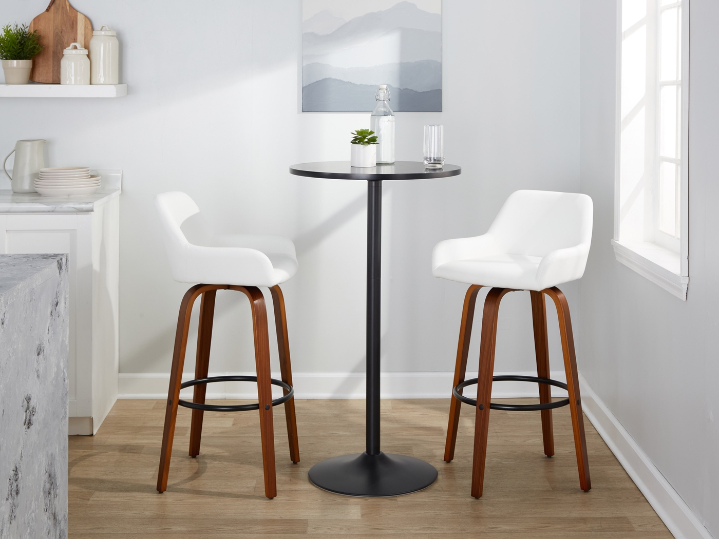 Rimcrest VI White Swivel Barstool, Set of 2 - Thumbnail - Image 5