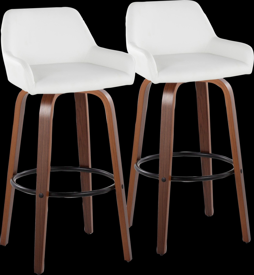 Rimcrest VI White Swivel Barstool, Set of 2 - Thumbnail - Image 1
