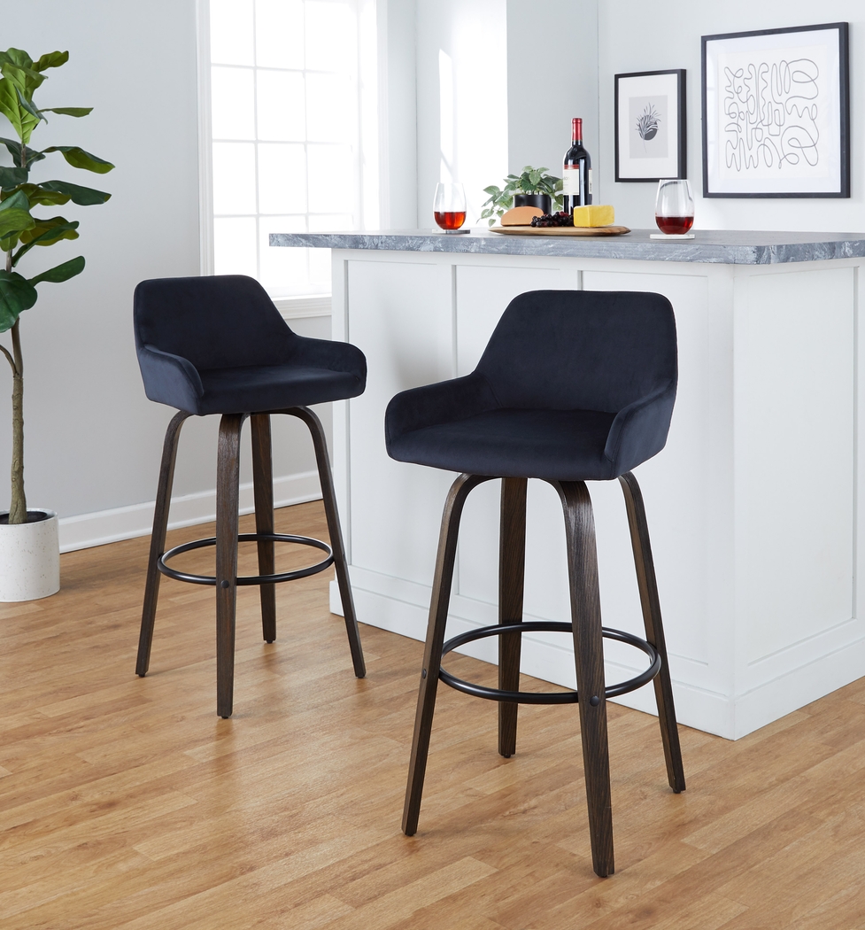 Rimcrest VII Black Swivel Barstool, Set of 2 - Thumbnail - Image 4