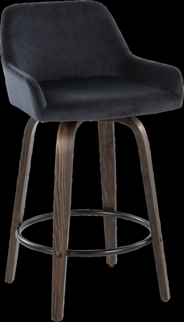 Rimcrest VII Black Swivel Counter Height Stool, Set of 2 - Thumbnail - Image 6