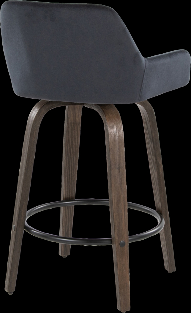 Rimcrest VII Black Swivel Counter Height Stool, Set of 2 - Thumbnail - Image 8
