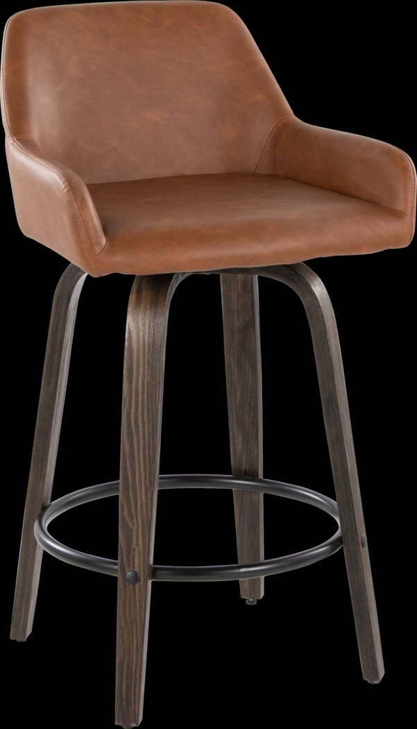 Rimcrest VII Camel Swivel Counter Height Stool, Set of 2 - Thumbnail - Image 6